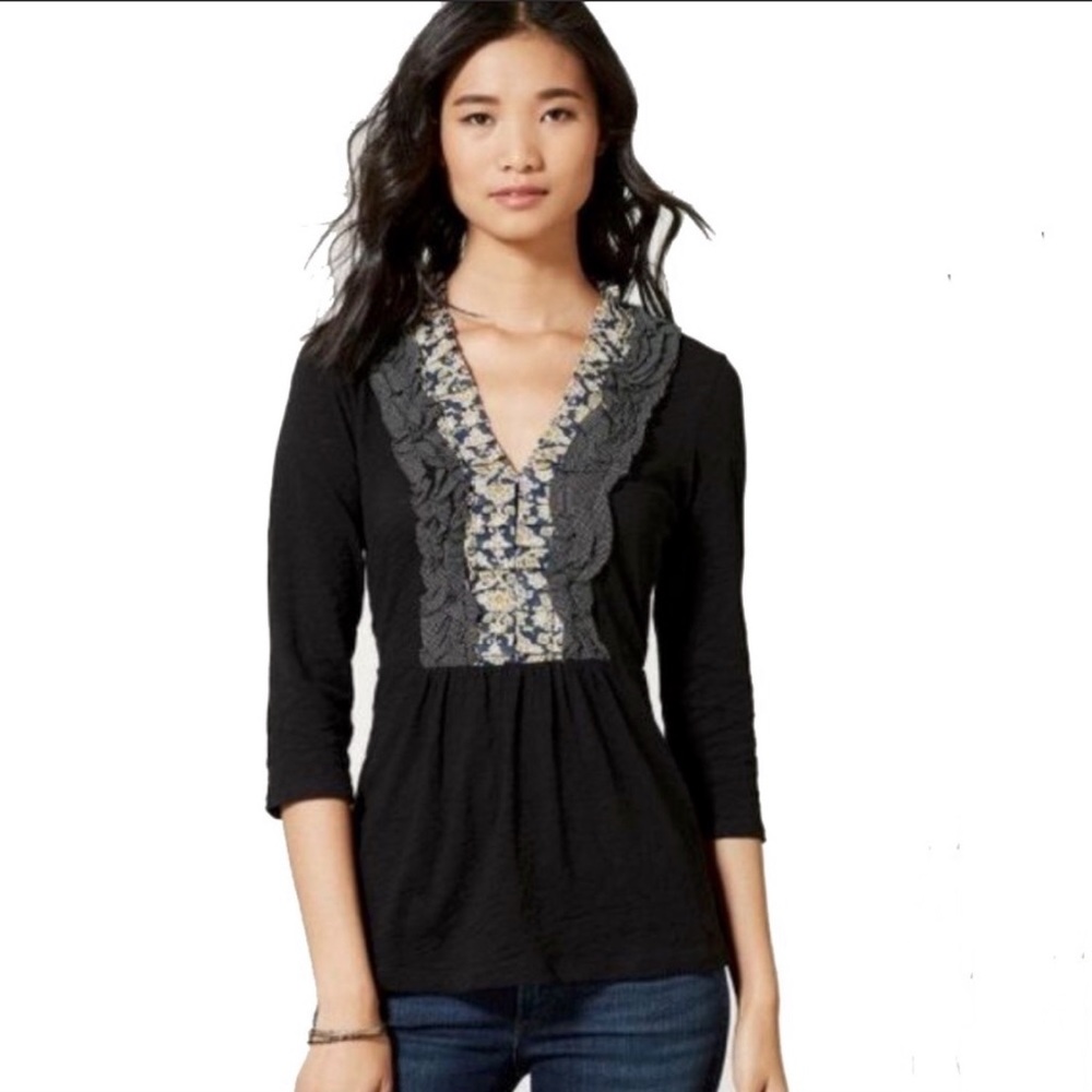 Anthropologie Deletta Ruffle Top